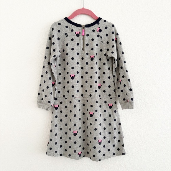 Disney Gap Girls Minnie Mouse Polka Dot Sweatshirt Dress Size 5 - Picture 2 of 8